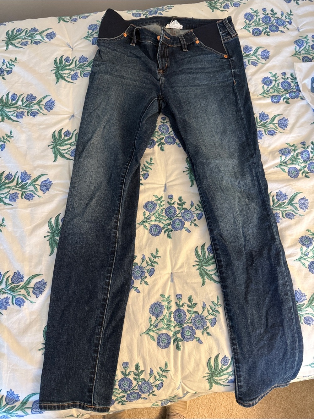 Ingrid & Isabel Maternity Dark Blue Stretch Skinny Jeans sz 27